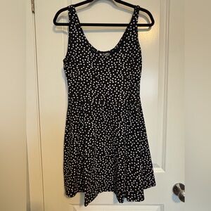 Papillon Blanc Black and White Dotted Mini Dress